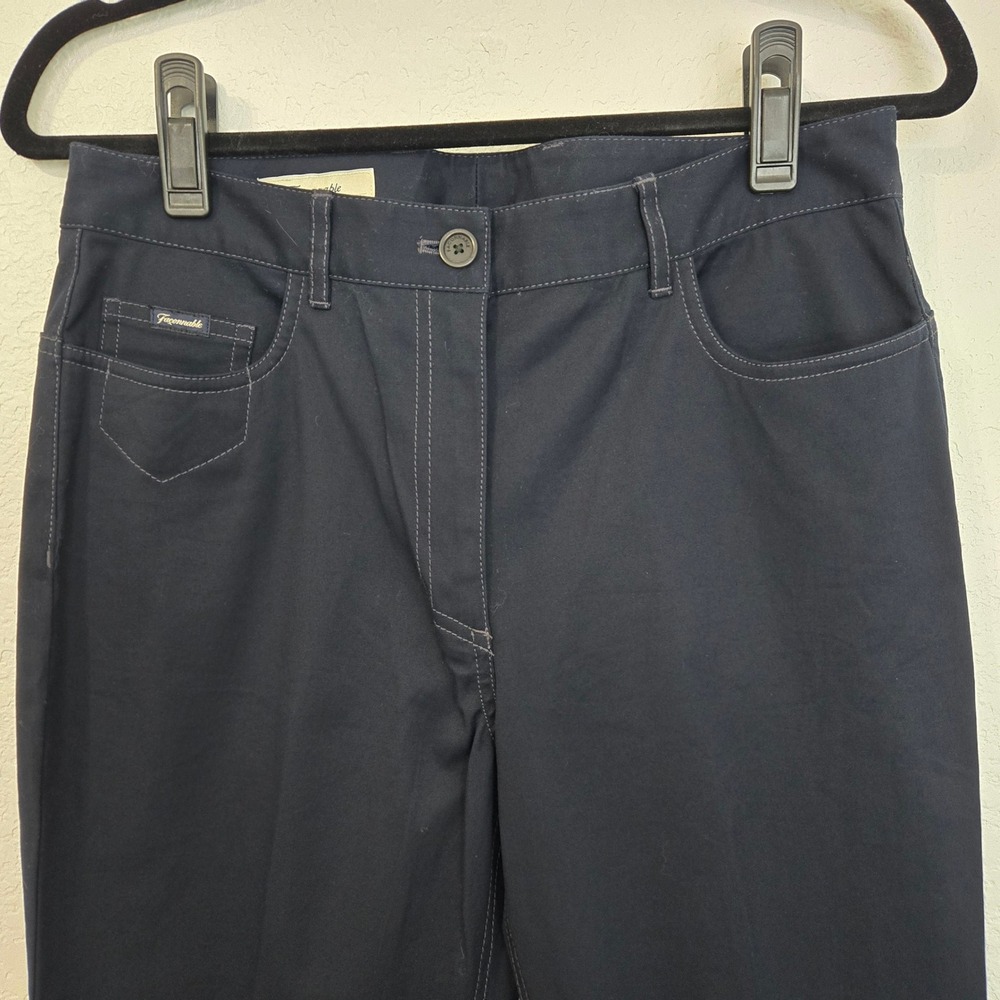 Faconnable Womens Size 6 Dark Wash Bootcut Jeans Pants Cotton Spandex - Picture 2 of 6